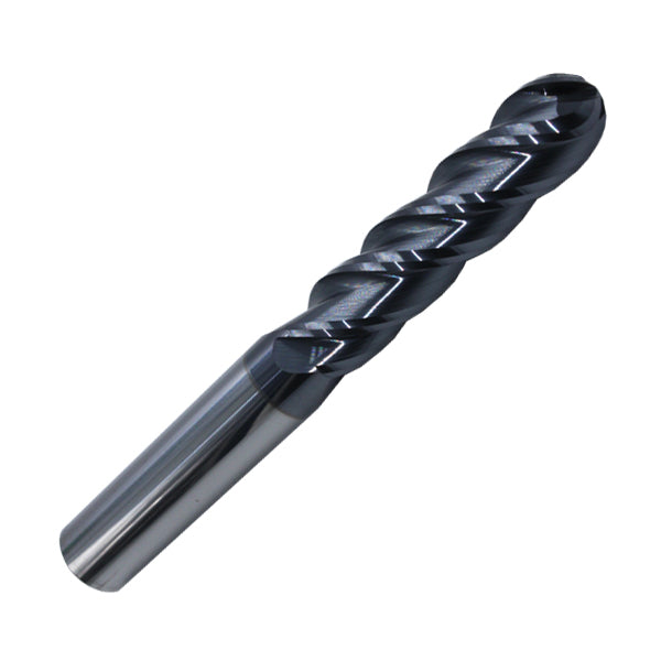 1/8 Ball Nose Carbide End Mill Variable Helix 4F Long Length